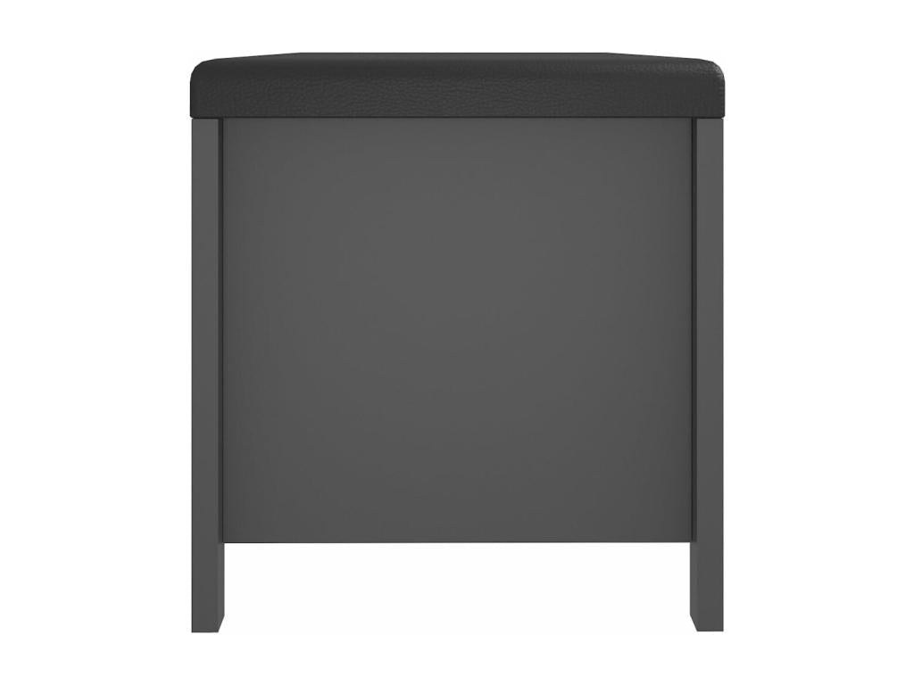 Boîte de rangement et coussin Gris 105x40x45 cm Bois ingénierie