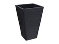 Pot à fleurs nervuré carré 55 cm Anthracite MCZE63883