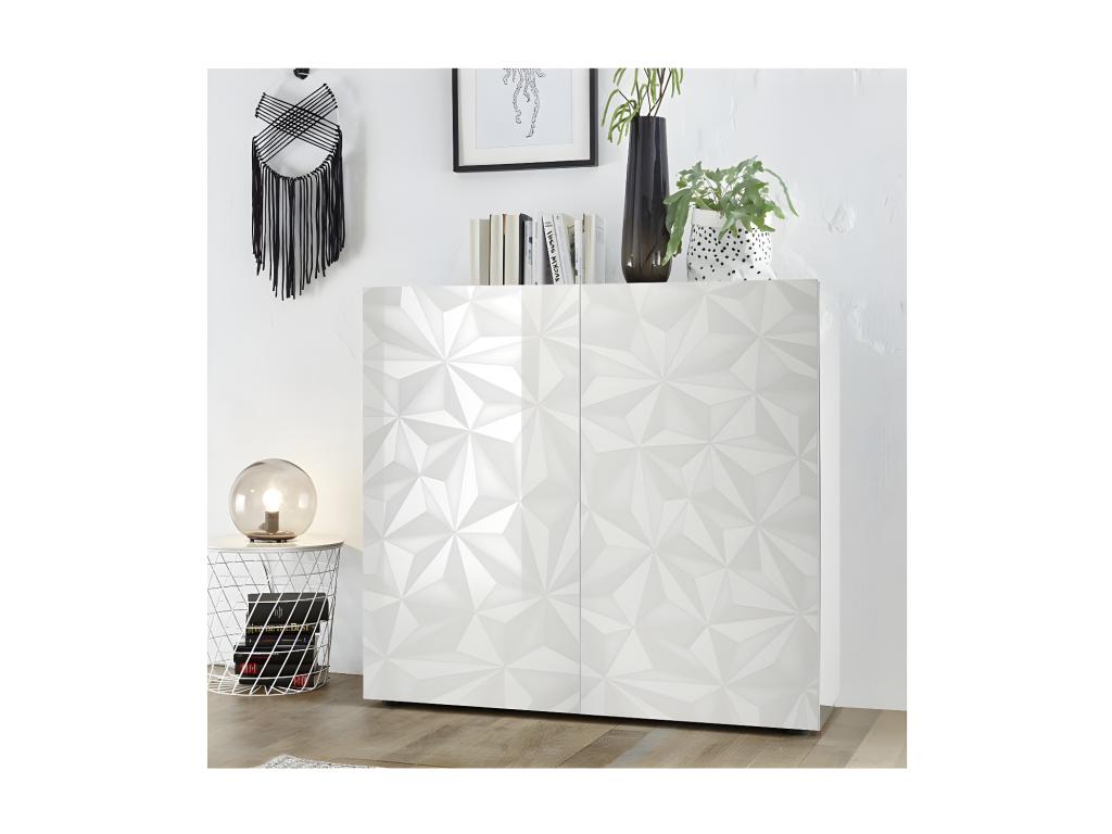 Salle à Manger Complète Laqué Blanc Brillant - Laviecasa n 2 RVRL46381