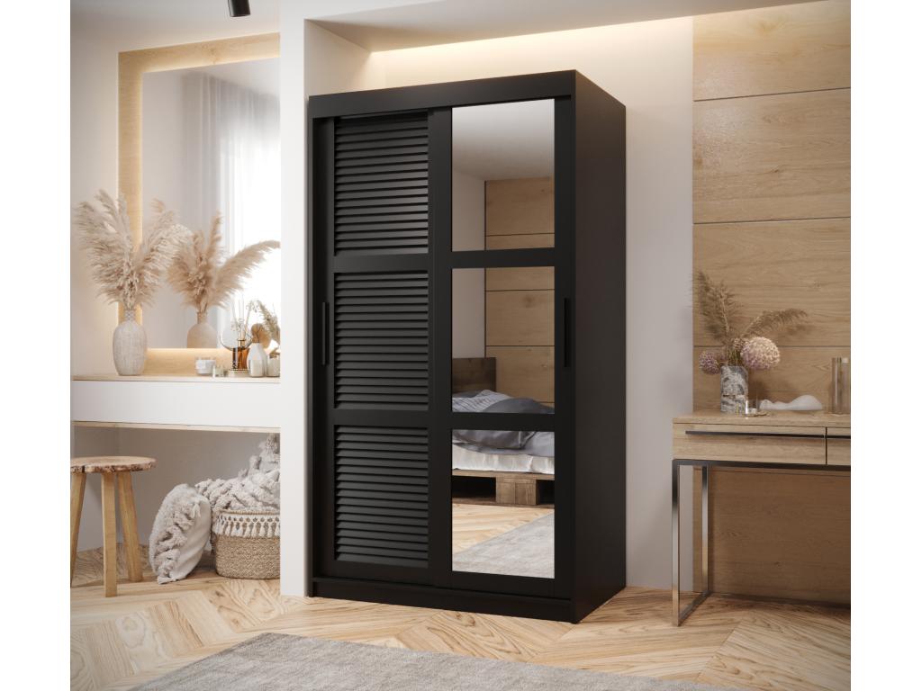 ARMOIRE Laviecasa 2 À PORTES COULISSANTES 200/100/62 2 Portes negro DYHP09259