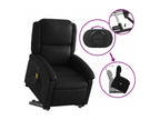 Fauteuil inclinable de massage Noir Similicuir