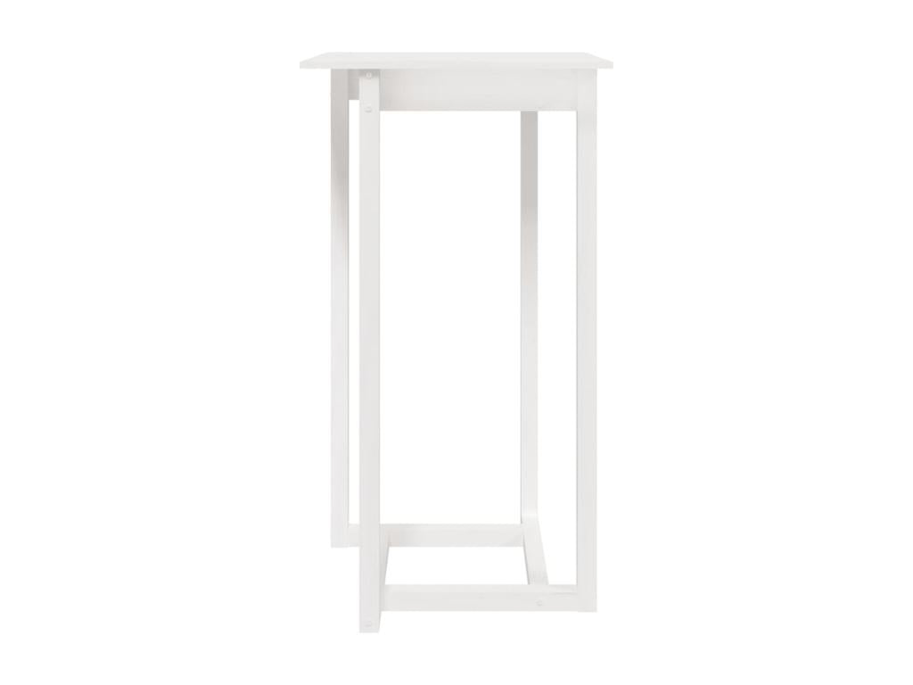 Table de bar Blanc 60x60x110 cm Bois massif de pin