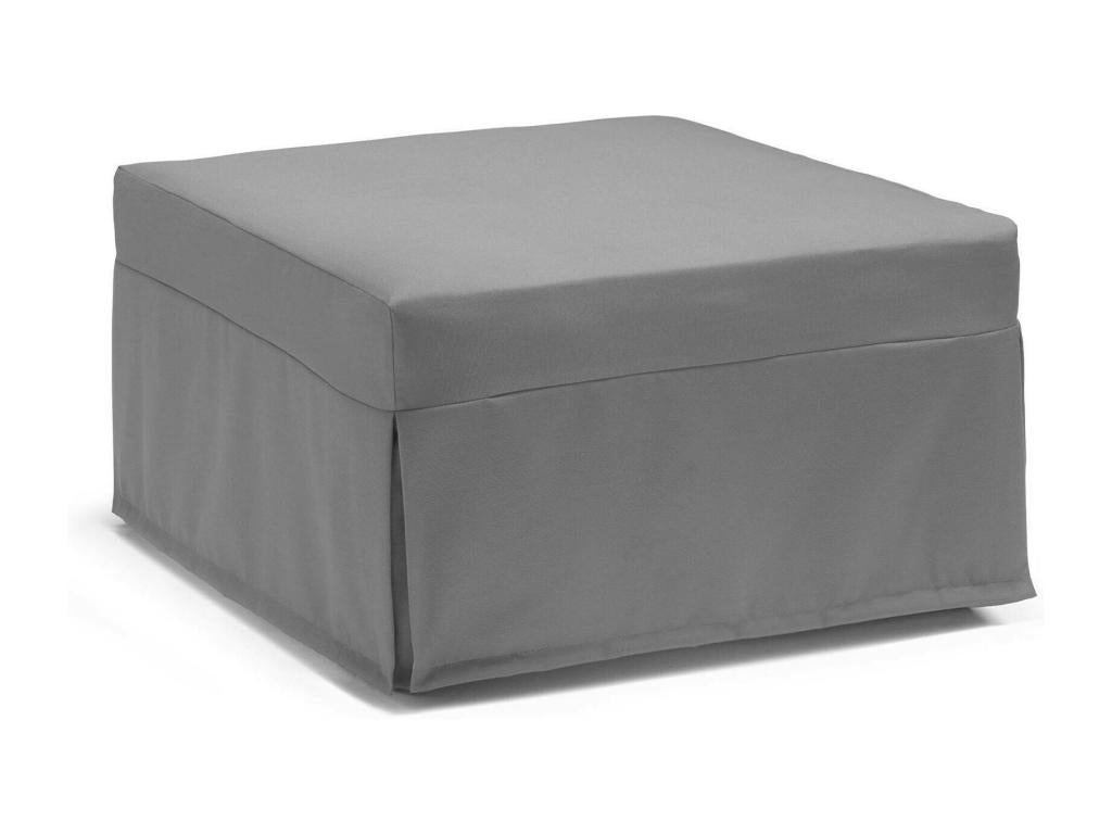 Lit pliant Laviecasa Pouf transformable en lit simple Pouf de salon en tissu Made in Italy 80x80h45 cm Gris FFJW35041
