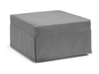 Lit pliant Laviecasa Pouf transformable en lit simple Pouf de salon en tissu Made in Italy 80x80h45 cm Gris FFJW35041