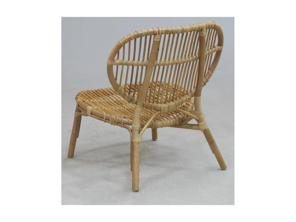 Fauteuil en rotin naturel Lazy