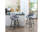 Lot de 2 chaises de salon Laviecasa gris et noir UGAB45651