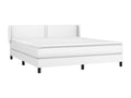 Lit à sommier tapissier avec matelas Blanc 180x200cm Similicuir