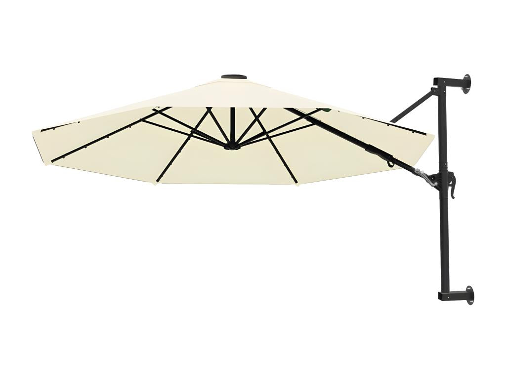 Parasol mural avec mât métallique 300 cm Sable ATRH60638