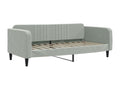 Lit de repos sans matelas gris clair 100x200 cm velours