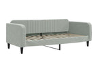 Lit de repos sans matelas gris clair 100x200 cm velours