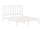 Cadre de lit sans matelas blanc 140x200 cm bois massif ZIRE85492