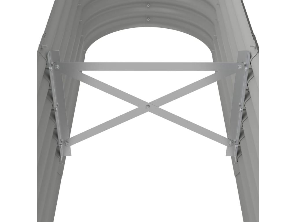 Lit surélevé de jardin Acier enduit de poudre 152x40x36 cm gris