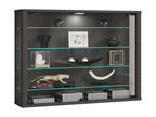 Meubiana vitrine murale vitrine suspendue vitrine vitrine murale en verre Meubiana L Anthracite