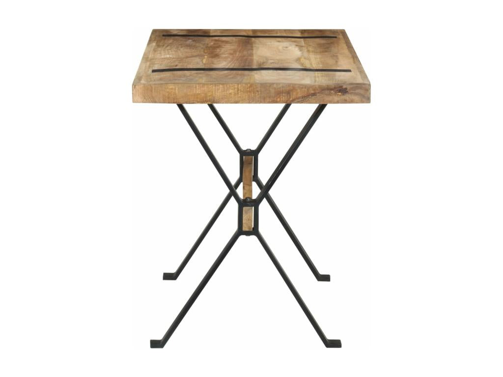 Table à manger 120x60x76 cm bois de manguier brut