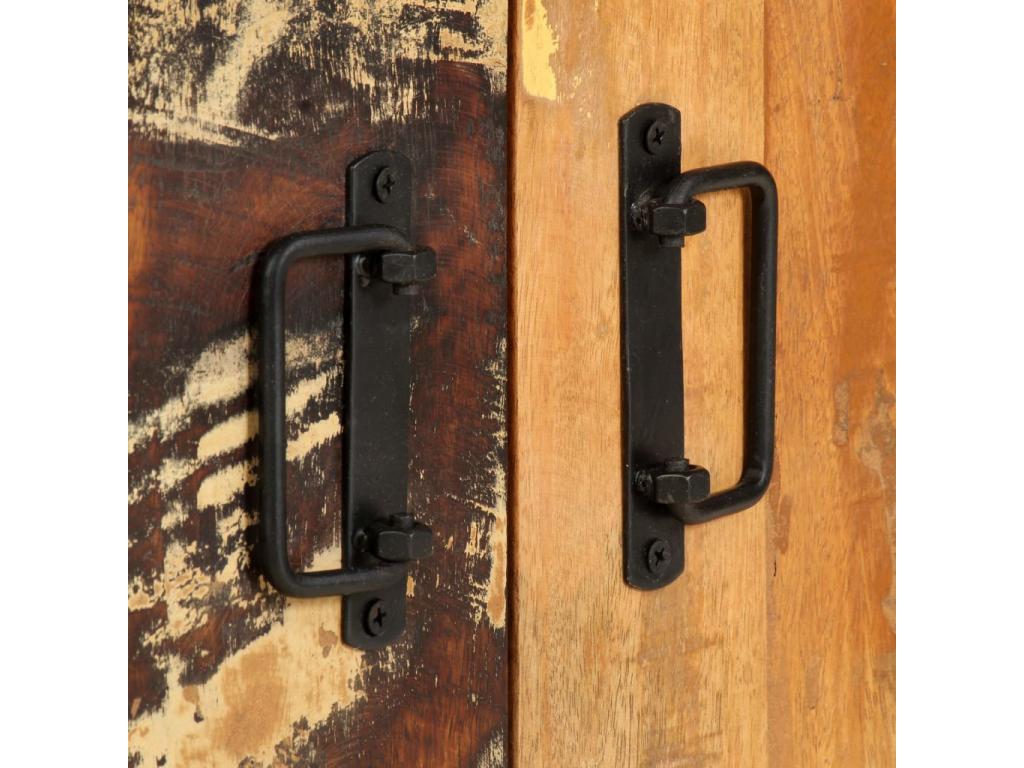 Bibliothèque 4 niveaux 80x30x180 Bois solide de récupération RNQZ40708