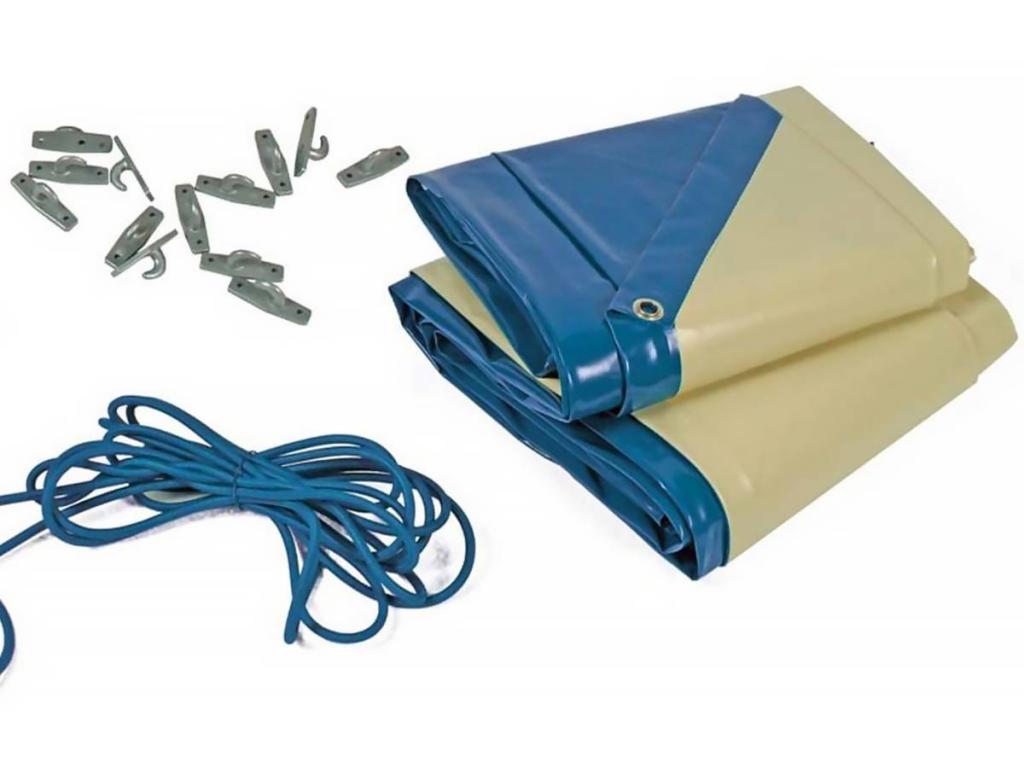 Bâche hiver Homzora 1 pour piscine Homzora - 580 gr/m² - bleu