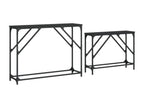 Tables console gigognes 2 pcs noir bois d'ingénierie