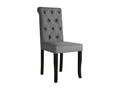 Chaises à manger lot de 4 gris foncé tissu SFMZ05378