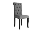 Chaises à manger lot de 4 gris foncé tissu SFMZ05378