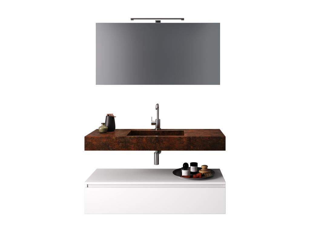 Ensemble de salle de bain 5 pièces Laviecasa corten/blanc YAIL51454