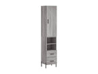 Buffet haut Laviecasa gris 34,5x34x180 cm Bois d'ingénierie JLXZ79709
