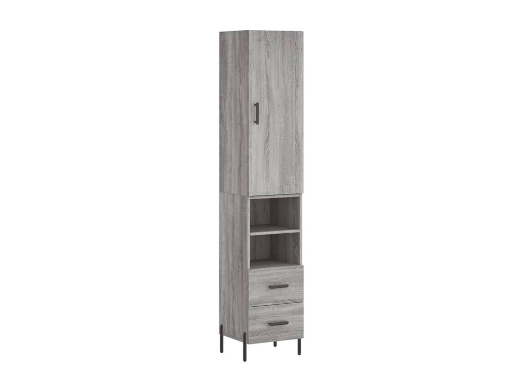 Buffet haut Laviecasa gris 34,5x34x180 cm Bois d'ingénierie JLXZ79709