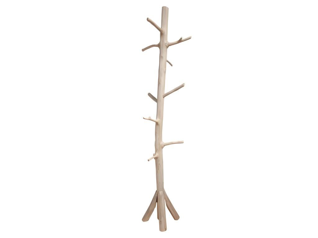 Porte-manteau branche d'arbre en bois de teck brut 200 cm - Meubiana