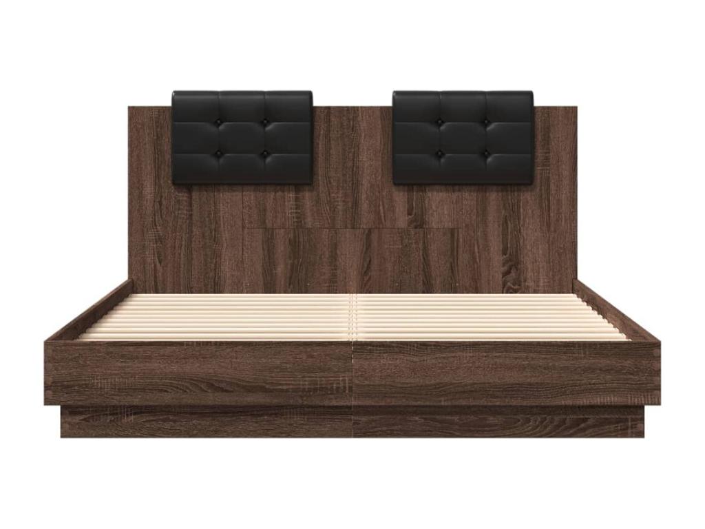 Cadre de lit avec tête de lit chêne marron 120x200 YVSJ71712