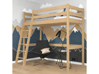 Lit mezzanine en chêne N03 Chêne Naturel 100x180 LVSZ72902