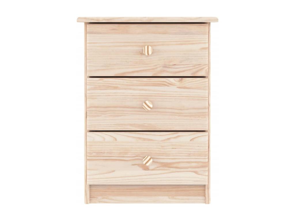 Table de chevet Homzora 41x35x55,5 cm bois de pin massif