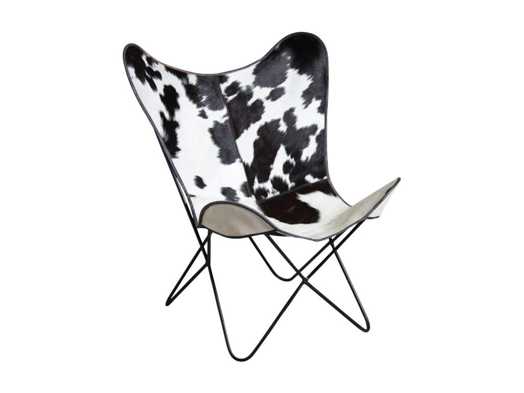 Fauteuil Meubiana en peau de vache