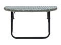 Meubiana Premium - Table de balcon Gris 60x60x40 cm Résine tressée