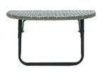 Meubiana Premium - Table de balcon Gris 60x60x40 cm Résine tressée