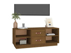 Meuble TV Marron miel 100x34x40 cm Bois de pin massif