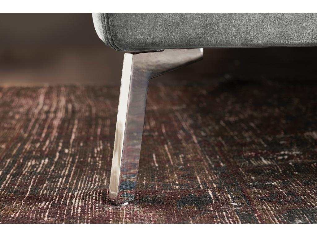 Lit - argent Velours - CHARME PORI06498