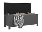 Boîte de rangement et coussin Gris 105x40x45 cm Bois ingénierie