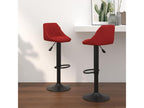 Tabourets de bar lot de 2 rouge bordeaux velours