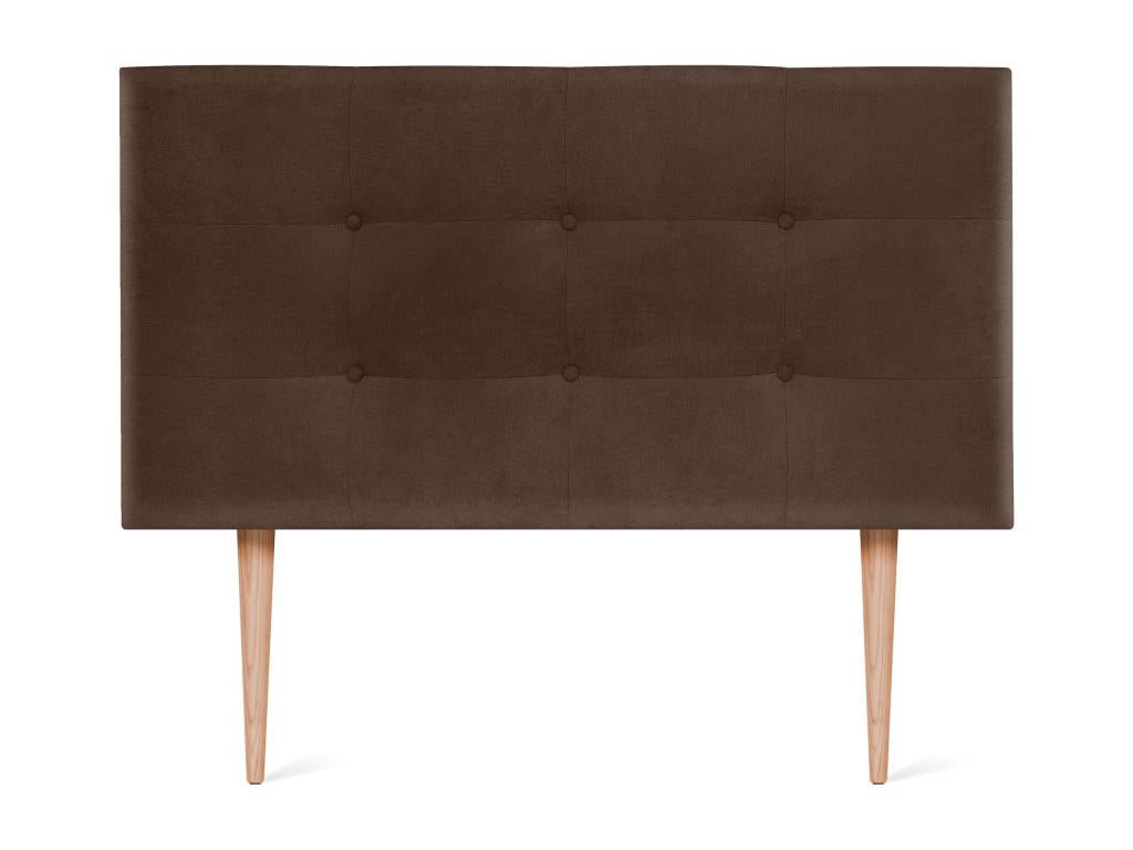 Meubiana Tête de lit en tissu Aqualine Meubianaé 105x115cm avec pieds Lits 105 - Marron