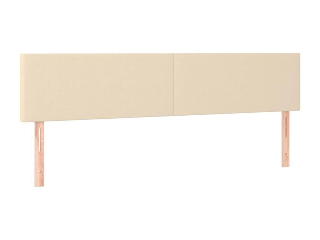 Tête de lit à LED Crème 160x5x78/88 cm Tissu