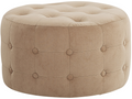 Pouf Meubiana Velours 55 cm 55 cm Beige sable