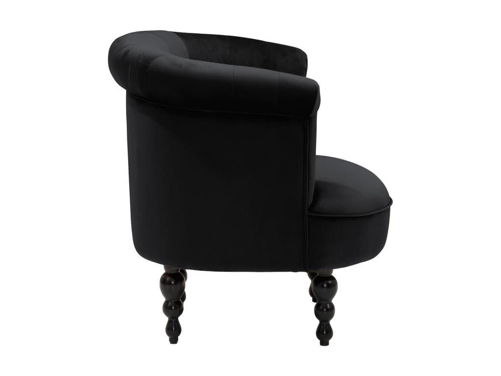 Laviecasa - Fauteuil en velours noir UVDS98580