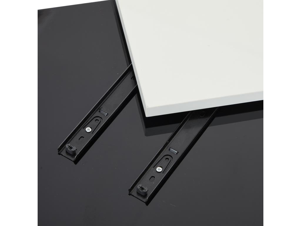 Table basse carrée 75x75x33.5cm - avec 4 tiroirs - Noir HQGE34785