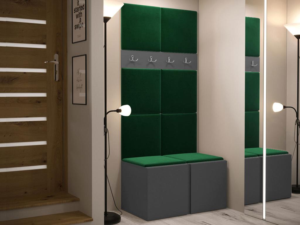 Meuble d'entrée Meubiana 267 186x84x46cm Graphite Tapisserie - Stratifié