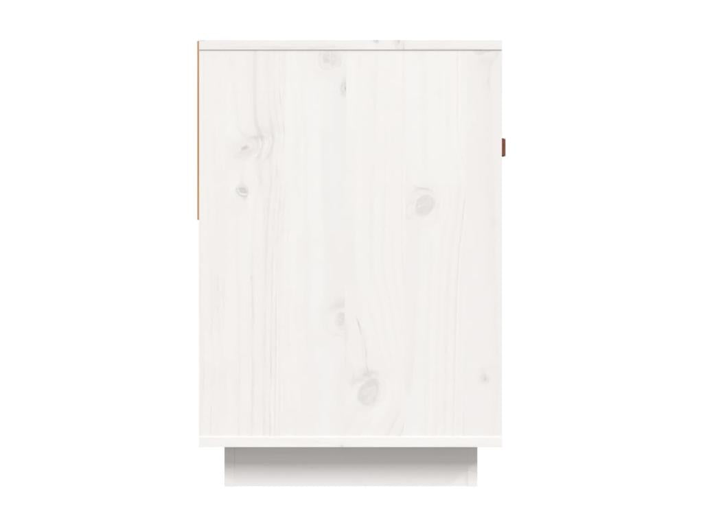 Meuble TV Blanc 90x40x60 cm Bois de pin massif