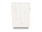Meuble TV Blanc 90x40x60 cm Bois de pin massif