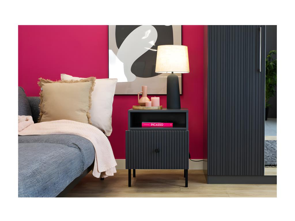 Table de chevet Meubiana 1 Tiroir Gris