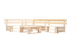 Salon de jardin palette 4 pièces bois naturel