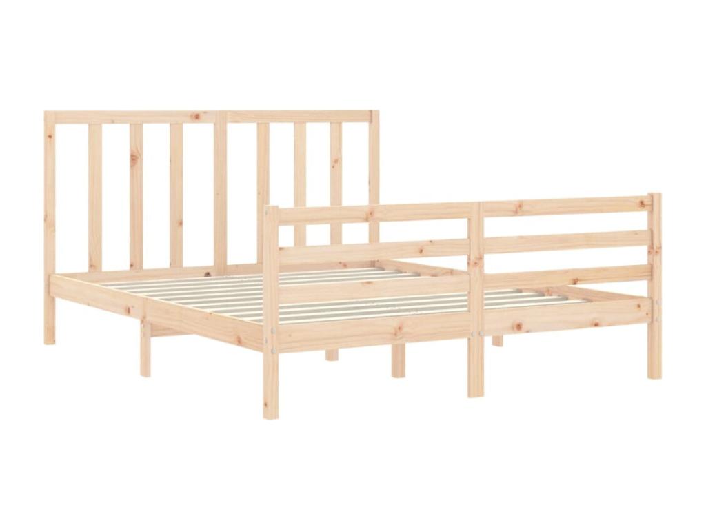 Cadre de lit avec tête de lit 160x200 cm bois massif