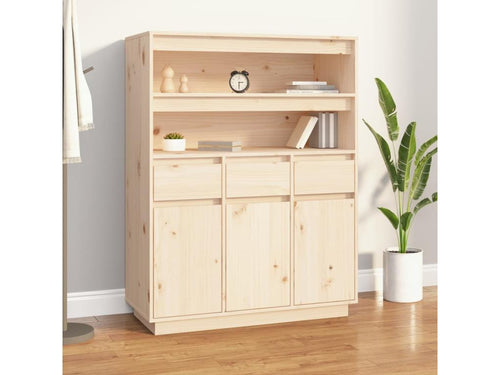 Buffet haut 89x40x116,5 cm Bois massif de pin