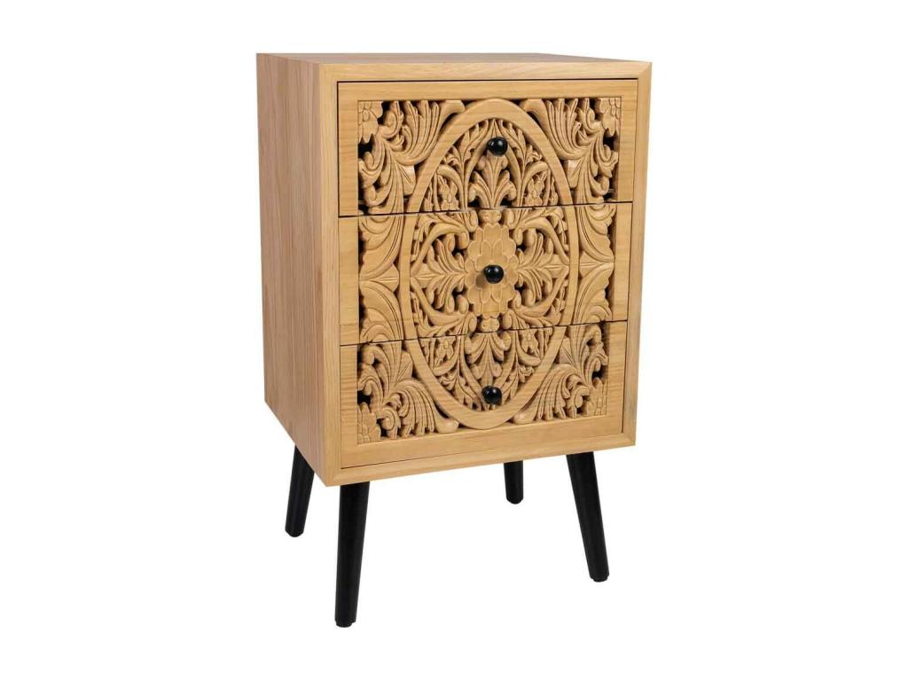 Table d'appoint en bois marron 42x36,5x71